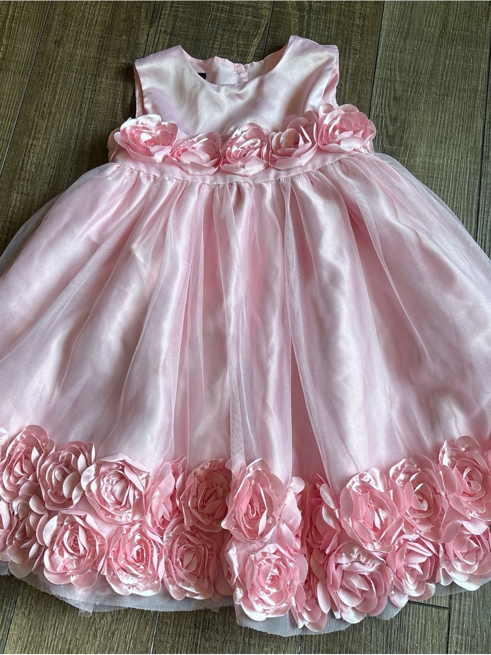 Holiday Editions Pink Floral Rosette Tulle Dress for Girls